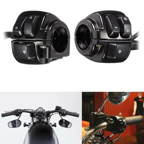 Interrupteur de commande de guidon de moto étanche et câblé pour rénover vos commandes 25mm - 6