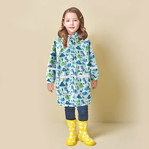 Girls Waterproof Hooded Raincoat for Kids Boy Rain Coat Apron Reflective Lightweight Rain Ponchos with Hood Hoodies2