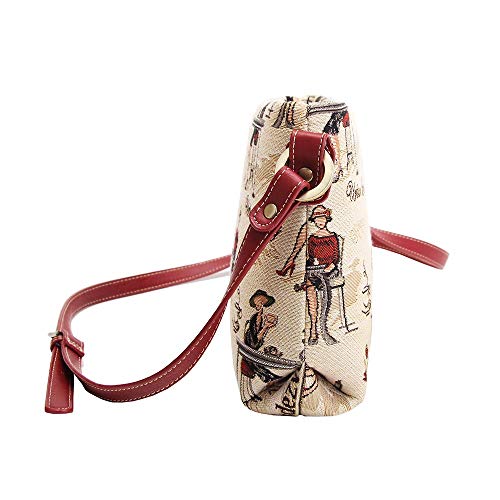 Image of Signare Tapestry Crossbody Bag Sling Shoulder Purse for Women
