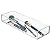iDesign Clarity Plastic Drawer Organizer, Storage Container for Silverware, Utensils, Kitchen Gadgets in Pantry, Cabinets, Countertops, 4