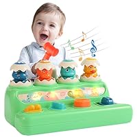 Delycazy Pop up Toys for 1 Year Old Boys Girls, Dinosaur Montessori Toys Musical Activity for Baby Toddlers Kids 18 Months 2 3 4 Year Old Gifts