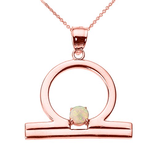 Personalized 14k Rose Gold Genuine Opal...