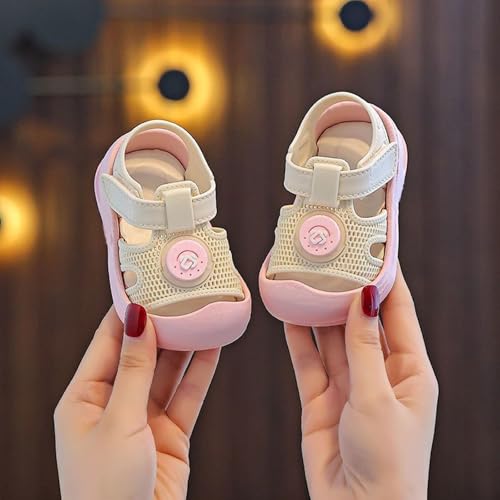 Baby Infant Soft Rubber Shoes Leather Hollow Non Slip Water Shoes Toddler Breathable Comfy Lightweight Strap Sneakers4