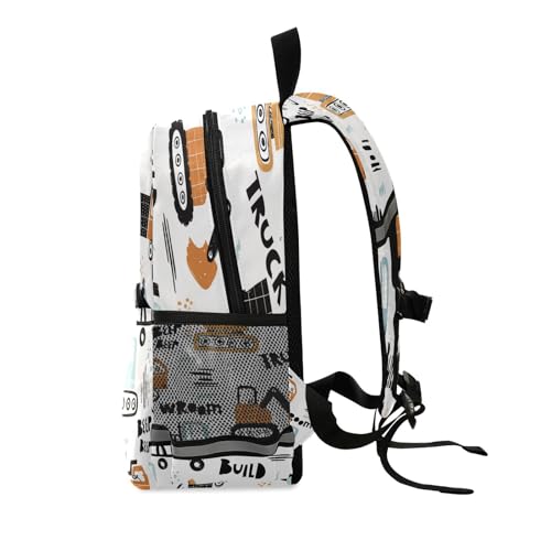 Transport Truck Excavator Toddler Backpack Boys Girls Kids Preschool Bookbag School Children Bag with Leash Travel Casual Daypack Kindergarten Elementary Schoolbag for Nursery Junior Primary Students2