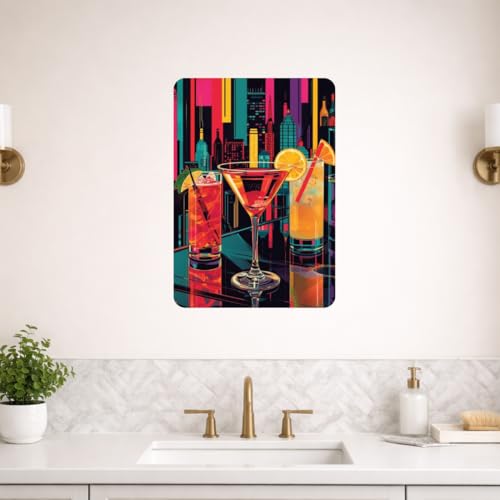 Image of Zesta Bathroom Decor Items Washroom Decor Tin Sign | Aesthetic Posters Wall Poster for Bedroom | Magnetic Cafe Decoration Items /Restaurant Decorations Items | Quirky Home Decor Bar Accent (Bar (4))