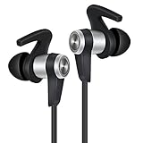 AGPTEK K12 in-Ear Earphones, Bass Stereo Earbuds Sports Headphones with Microphone for Gym, Running, Jogging, Hiking, Cycling and Outdoor Sports, Black