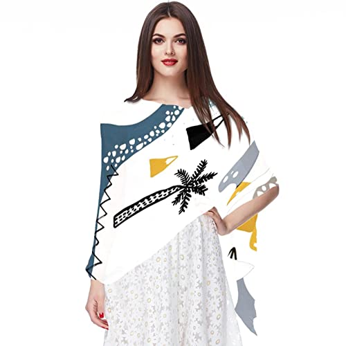 Écharpe en mousseline de soie cochon d'Inde pour femme, long foulard fin multicolore
