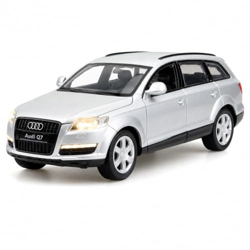 Image of Wizplex MSZ Audi Q7 1:32 Scale Officially Licensed Die Cast Metal Car - Pull Back SUV with Openable Doors & Hood, Light & Sound, Collectible Showpiece for Kids 3+ & Car Enthusiasts