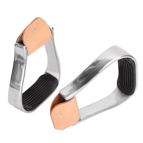QANYEGN Stirrups, Stainless Steel English Riding Saddle, Safety Stirrups for relieving Painful Pressure on Knees and Ankles