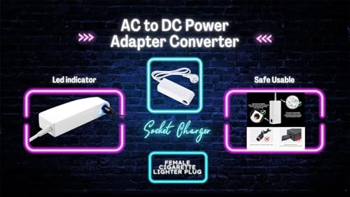 Image of 12V 120W AC to DC Power Adapter Converter | Car Cigarette Lighter Socket Charger for AC to DC Converters - White
