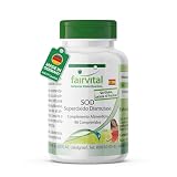 fairvital SOD, 90 comprimidos, fáciles de tragar, superóxido dismutasa, ALTA DOSIS, 6000 F.I.P. por dosis diaria