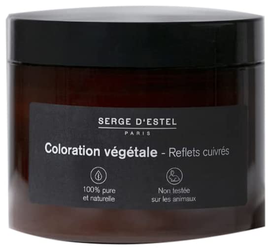 SERGE D'ESTEL PARISNatural Henna 100G Hair Coloring With Copper Reflections 100% Natural Professional Hair Coloring Used By Hairdressing