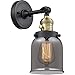 Innovations 203SW-BAB-G53-LED 1 Light Vintage Dimmable LED Sconce with a High-Low-Off Switch, Black Antique Brass