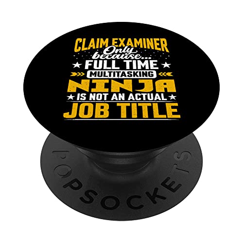 Claim Examiner Job Title Funny Claim Investigator Inspector PopSockets PopGrip Intercambiable