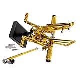 kawasaki zx12r kaufen Mit Anti-Rutsch-System Für Kawasaki ZX12R ZX-12R ZX 12R ZX12 R 2000 2001 Quick Shifter Fußrastenanlage Fußraste Hinten Set Verstellbare Fußraste Fußrastenanlage Fußraste (Color : Gold)