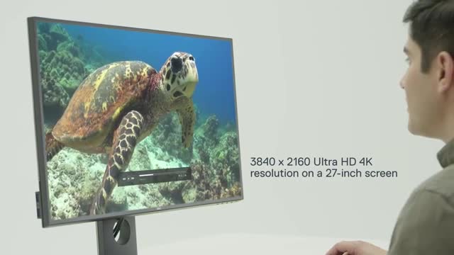Dell U2718Q 27 Inch UltraSharp 4K LED-backlit, Anti-Glare, 3H Hard