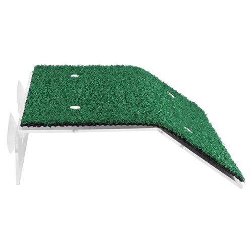 Plataforma de reptiles con césped artificial verde para tortugas 2