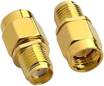 BOOBRIE SMA Male to Female Adapter SMA Coaxial Adapter SMA Male Plug to SMA Female Bulkhead Low Loss WiFi SMA Connector for FPV Antenna Extension Cable, FPV Drone, Signal Booster, Wi-Fi, LMR Pack of 2
