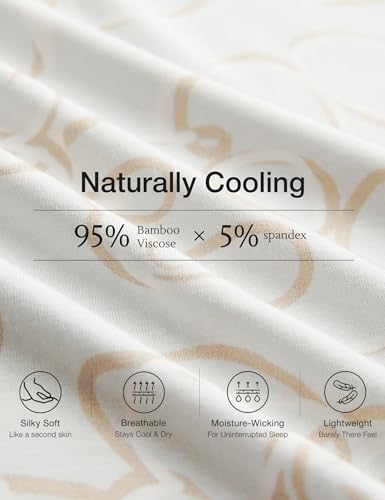 Image of GYS Cooling Bamboo Viscose Nightgowns for Women, Lightweight Sleeveless V Neck Sleep Shirt for Hot Sleepers, Soft Night dress