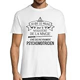 Psychomotricien T-Shirt Homme Collection J'étudie Les Moldus pour Le Ministère de la Magie | Tee Shirt Métier/Travail Humour Fun drôle pour Les Sorciers en Mission 5XL