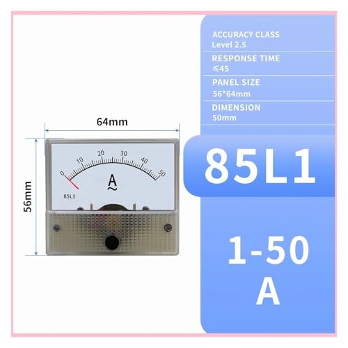 Ampèremètre de pointeur 85L1 AC 3A avec mesure précise et stable