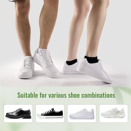 Effeet 10 Par Skarpetki Krótkie Bambusa Dla Mężczyzn I Kobiet – Wygodne, Oddychające, Krótkie Skarpety Letnie do Kostki, Unisex, Idealne na Co Dzień, Czarny 43-46