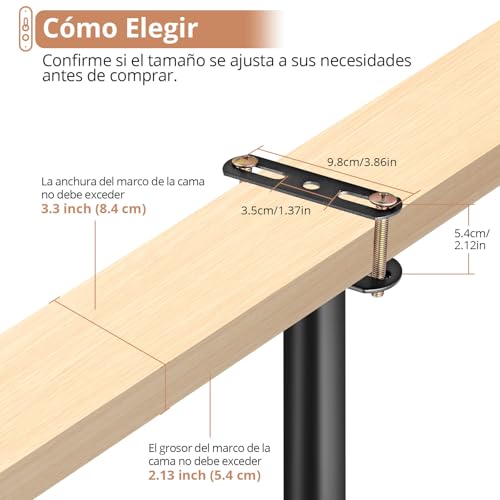 Pie de mueble regulable 18-32cm y patas de cama ajustables Kamtop con tornillos 7