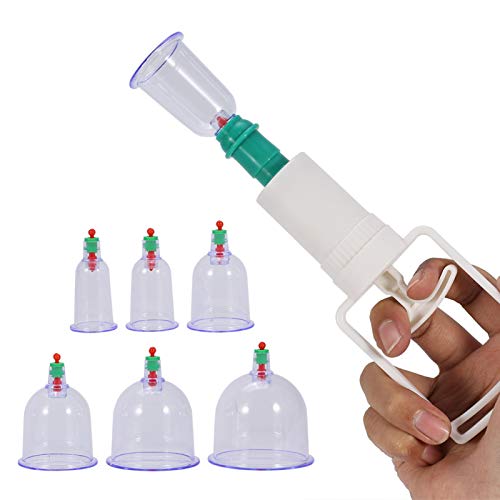 12x Saugnäpfe Schröpfen Therapie Set, medizinisches Schröpfen Chinesische Schröpfen Physiotherapie Set mit Vakuumpumpe und Ventil für Rückenschmerzen Cellulite Gesicht Abnehmen Bauch - Image 8