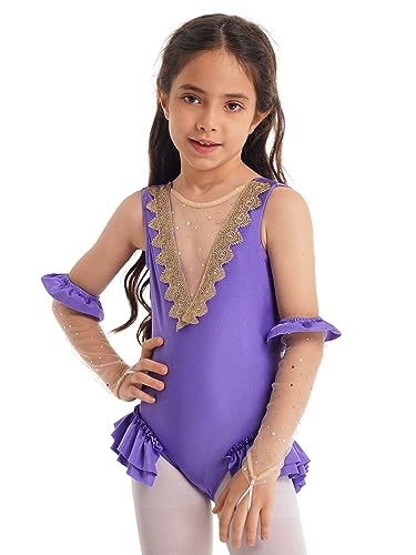 Alvivi Kids Girls Halloween Circus Trapeze Cosplay Outfit Cap Top with Jumpsuit or Princess Tutu Dress Leotard 3-4 Years