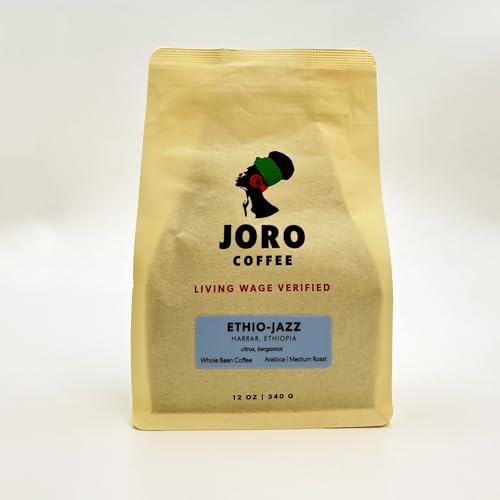 Ethio-Jazz Joro Coffee en grano tostado medio 12 oz