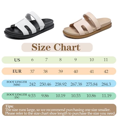 JSWEI Women's Slide Sandals Women's Slippers Shoes Non-Slip Comfortable and Adjustable Summer with Arch Support Indoor/Outdoor Flat Slippers Beach Sandalias Para Mujer2