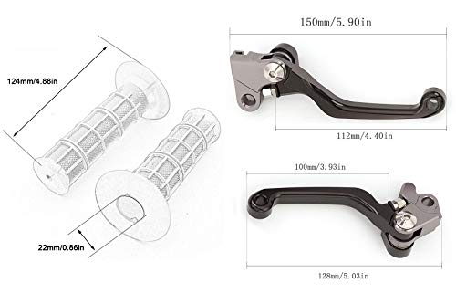 Levier embrayage frein Kawasaki KLX250 D-TRACKER 1998-2007, commande moto alu - 4