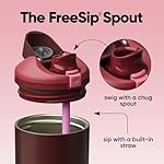 Owala FreeSip Tumbler Insulated Stainless Steel Water Bottle with Built-in Straw and Side Handle, For Travel, Work, School, and Sports, 40oz, BPA Free, Leak Proof, Black Cherry - Image 2