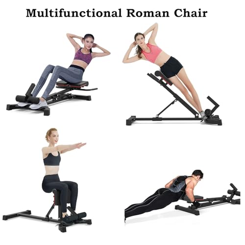 Sedia romana pieghevole regolabile con estensione dello schienale panca per allenamento addominali e allenamento della forza, attrezzatura da palestra domestica