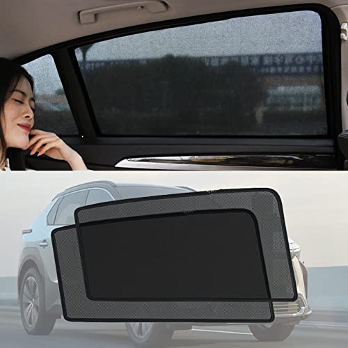 車用サンシェード に適用 【トヨタ ハリアー 60 HARRIER 60】マグネット式 車窓日よけ カーシェード 遮光 断熱 紫外線対策 日焼け防止 UVカット 簡単取り付け カー用品 サンシェード メッシュカーテン (リアウインドウ)
