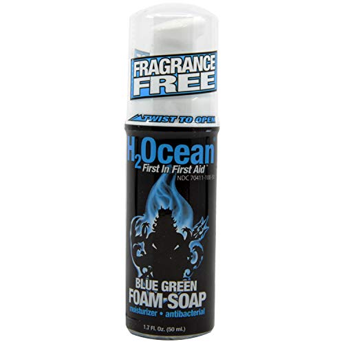 H2Ocean Blue Green Foam Soap 1.7oz Tattoo Medical After Care