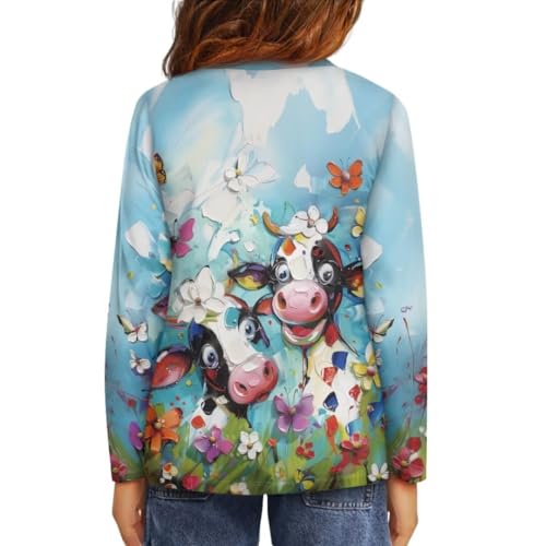 Image of Long Sleeve Shirts for Girls Winter Tops 3-16t Cartoon T Shirts for Fall Clothes