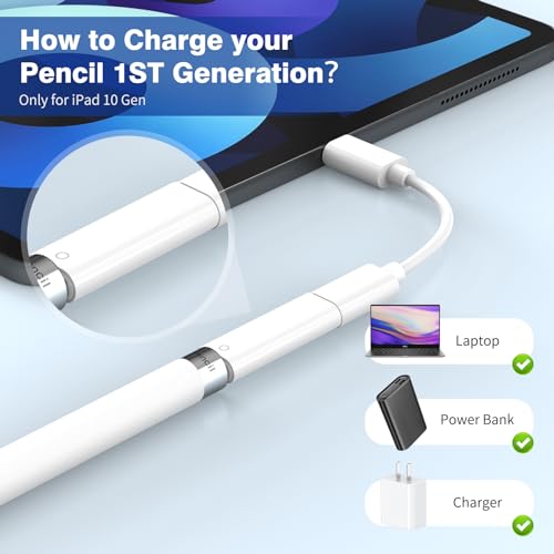 Adaptador USB-C a Pencil de 1ª generación conector de carga Tipo C para iPad A16 5