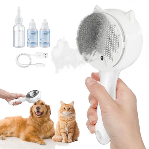 Pet Steam Brush Anti-static Self-Cleaning Mist Comb