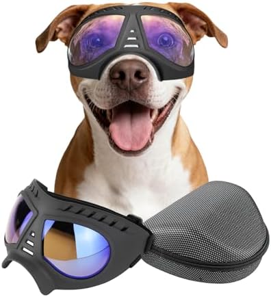 Large Dog Goggles Pet Eyes Protection for Medium to Large Breed, ...