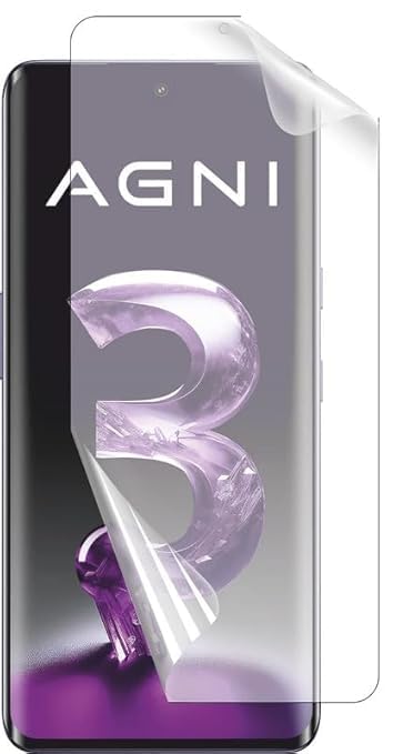 Image of Blacksheep High Sensitivity Hydrogel Screen Protector Compatible with Lava Agni 3 5G Matte Transparent Soft TPU Protective Film [Fingerprint Unlock Compatible] [Clear HD]
