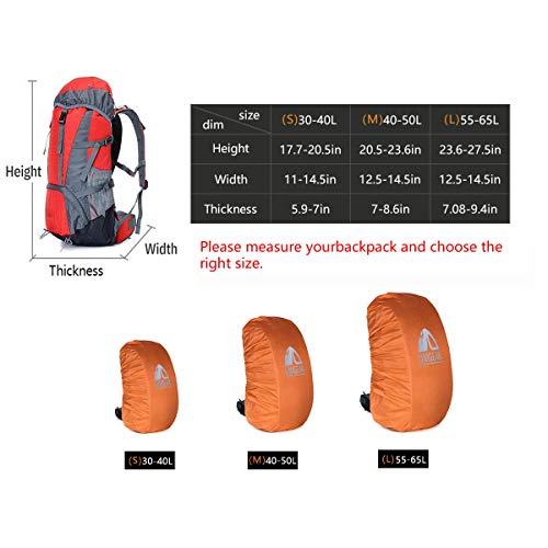 Emoly Waterproof Backpack Rain Cover for (40-50L), 2020 New Anti-Slip Cross Buckle Straps, Sliver Coating Reinforced Inner Layer for Camping, Hiking, Traveling, Hunting, Biking and More (Army Green)