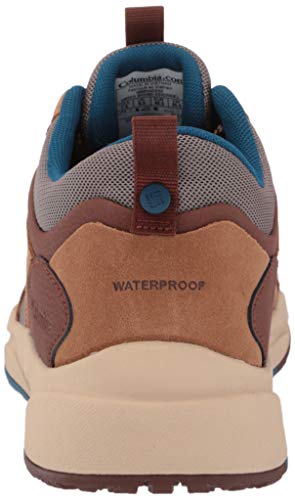 Columbia Men's Pivot Mid Waterproof Hiking Shoe, Wet Sand/Phoenix Blue, 11.5 Wide