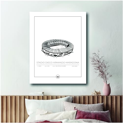 Impression murale cadeau de football pour garçons et filles - Poster Napoli 40 x 50 cm
