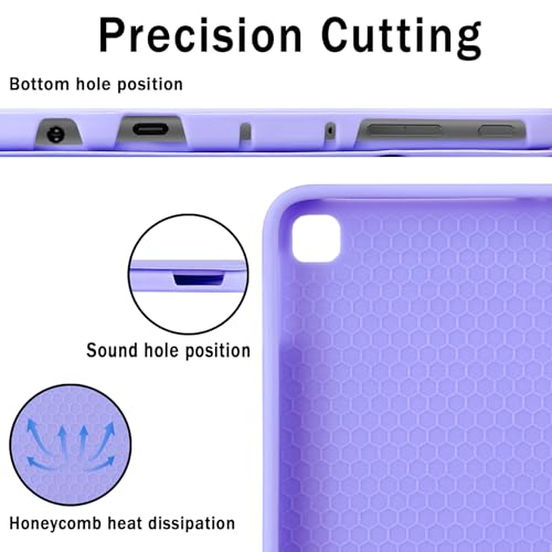 XCHYTECHER Keyboard Case for Amazon Fire HD 10/10 Plus 2021/2023 10.1 inch (11/13th Gen),Rechargable Detachable Keyboard with Type-C Charging Port Cover for Tablet (Lavender Purple) by XCHYTECHER - Image 6