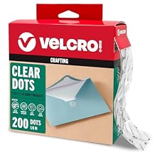VELCRO العلامة التجارية رقيقة واضحة النقاط مع لاصق، 200 Pk 5/8 in الدوائر، لصياغة المشاريع المدرسية، المنزل والمكتب التنظيم | تصميم منخفض الملف الشخصي