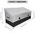 RUN.SE Outdoor Waterproof Storage Box, 150 Gallon, Waterproof PE Tarpaulin Deck Box w/Galvanized Metal Frame, All-Weather Protection & Portable, for Porch, Garden, Poolside, and Yard (Black & Grey)