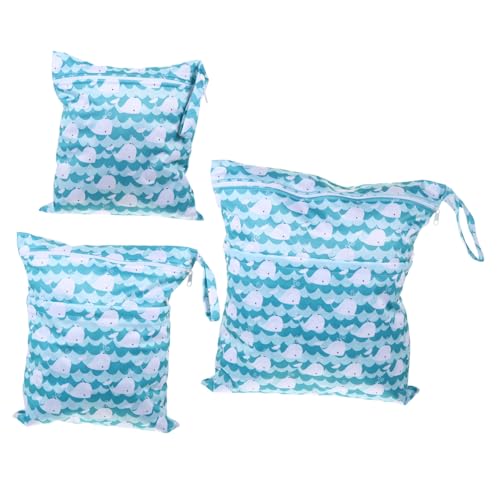 ABOOFAN 3pcs Diaper Bag Set Nappy Changing Bag Storage Pouch Mat Small for Wet Dry Diapers