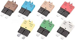 Mintice 15A Fuse 12v/24v Fits Circuit Breaker Blade 5-30a Automotive Car Kit Resettable Inline Fuse Holder Protection Stereo Manual Reset