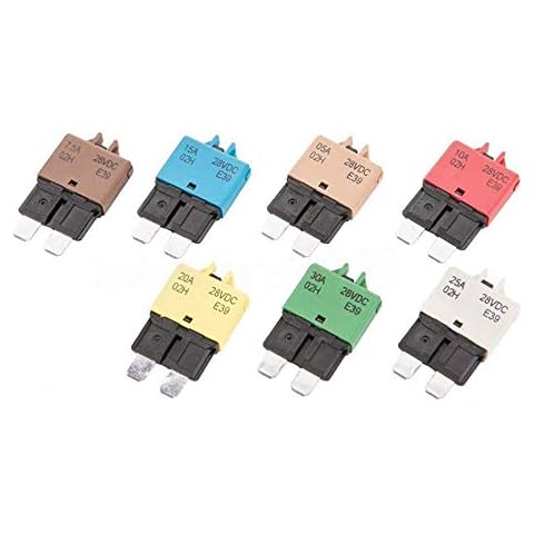Mintice 10A Fuse 12v/24v Fits Circuit Breaker Blade 5-30a Automotive Car Kit Resettable Inline Fuse Holder Protection Stereo Manual Reset Cover